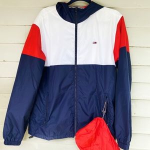 Men's Tommy Hilfiger Nylon color Block Windbreaker Jacket